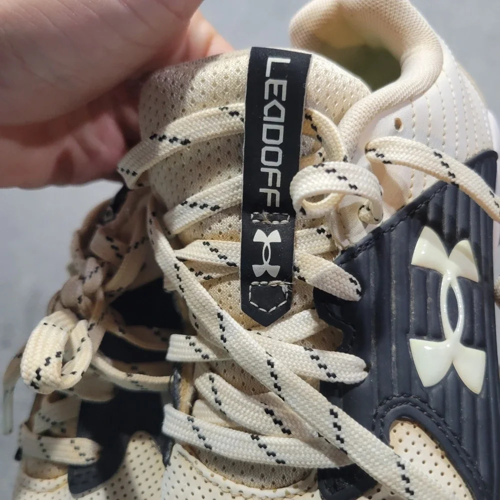 Under Armour Baseball‎ Cleats Kids 4.5Y White Leadoff 3023449-100 Athletic Shoes